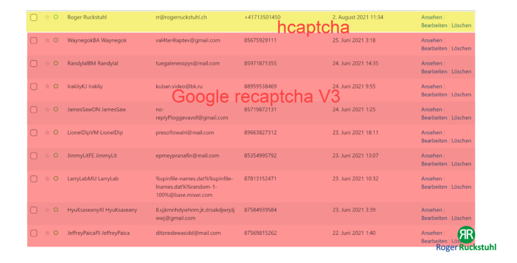 Google reCAPTCHA vs. hCaptcha