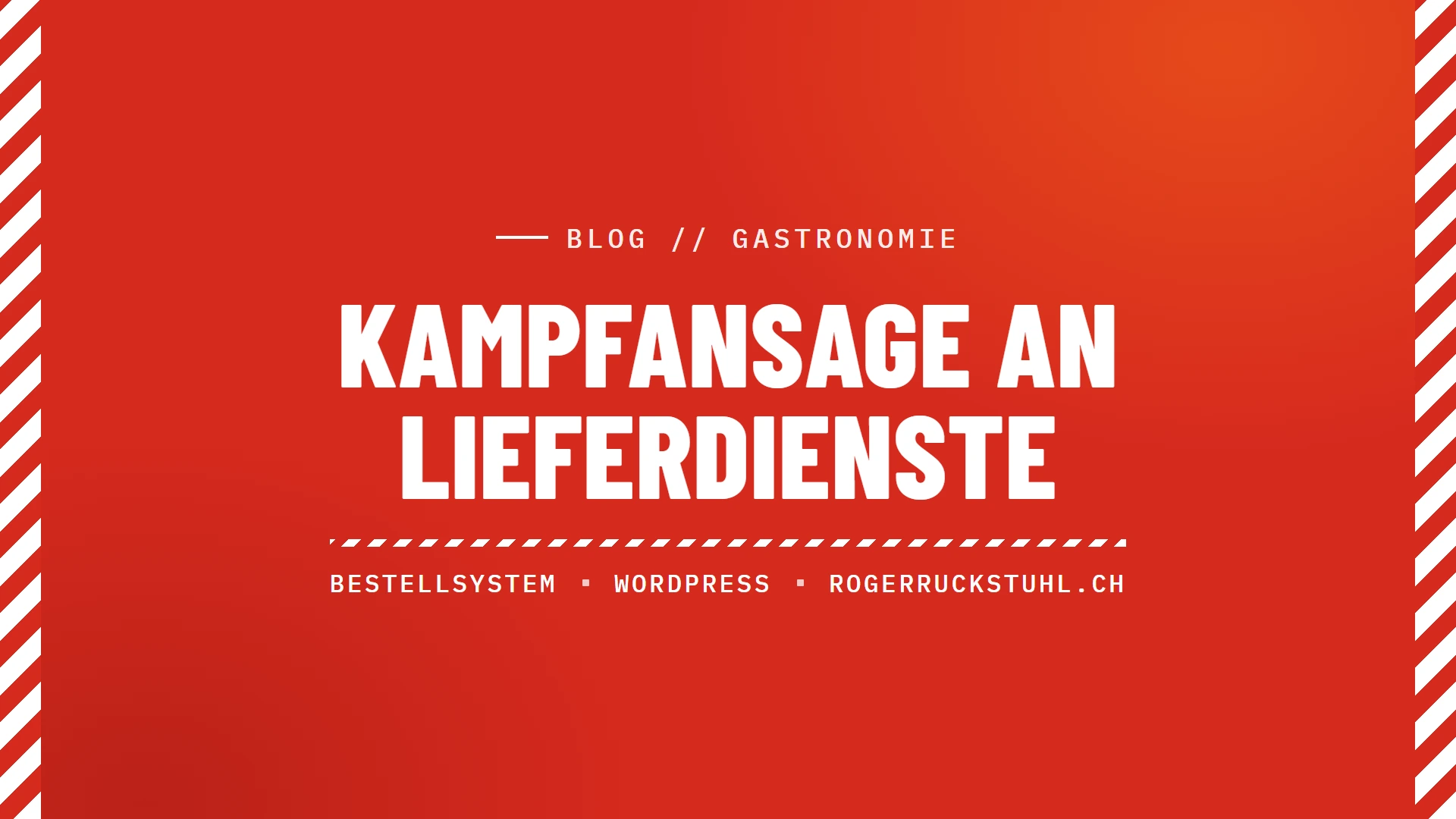 Kampfansage an Lieferdienste